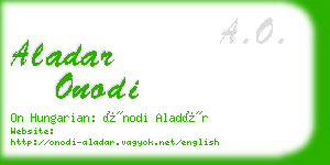 aladar onodi business card